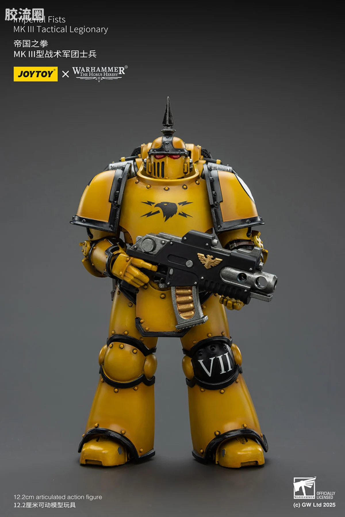 JOYTOY x 战锤40K 帝国之拳/黑色圣堂 HH帝国之拳 MK3型战术军团士兵 - 图片