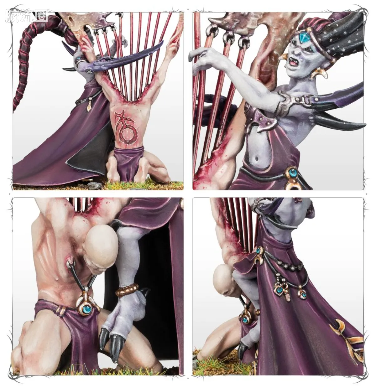 战锤40K Chaos Daemons 混沌恶魔 8版 色孽 炼狱琴魔 - 图片