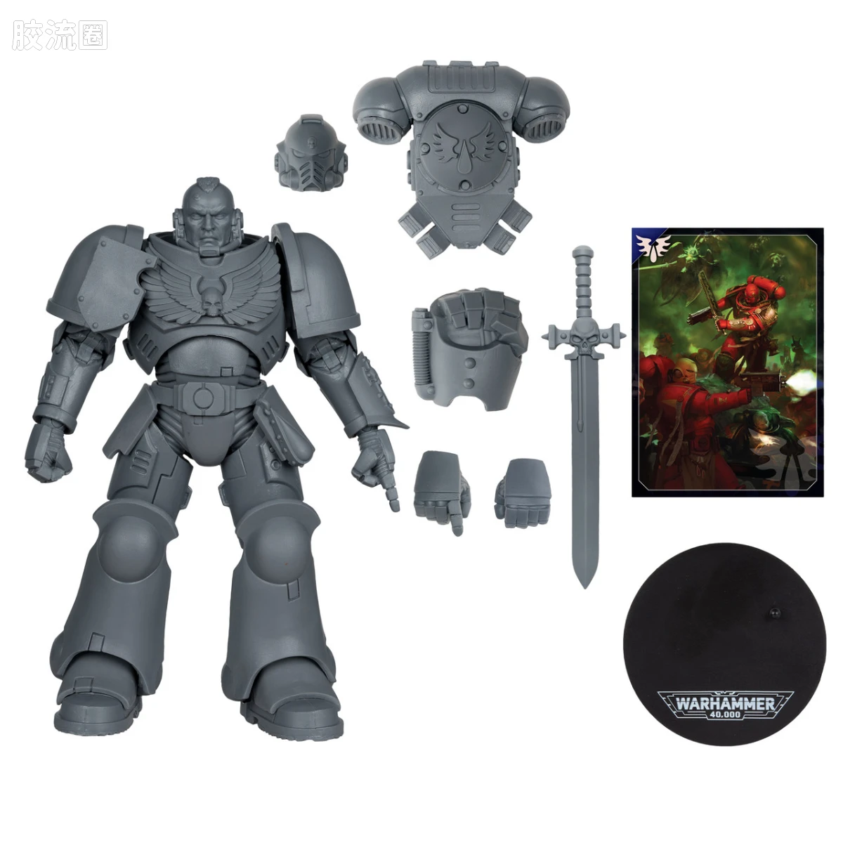 麦克法兰游戏与动画系列 游戏 战锤40K/Warhammer 40,000 仲裁者中士：圣血天使 素模 - 图片