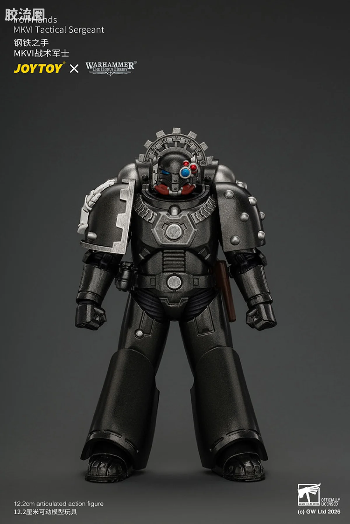 JOYTOY x 战锤40K 其他星际战士战团 钢铁之手 MKVI战术军士 配备爆矢枪，等离子手枪和能量剑 - 图片