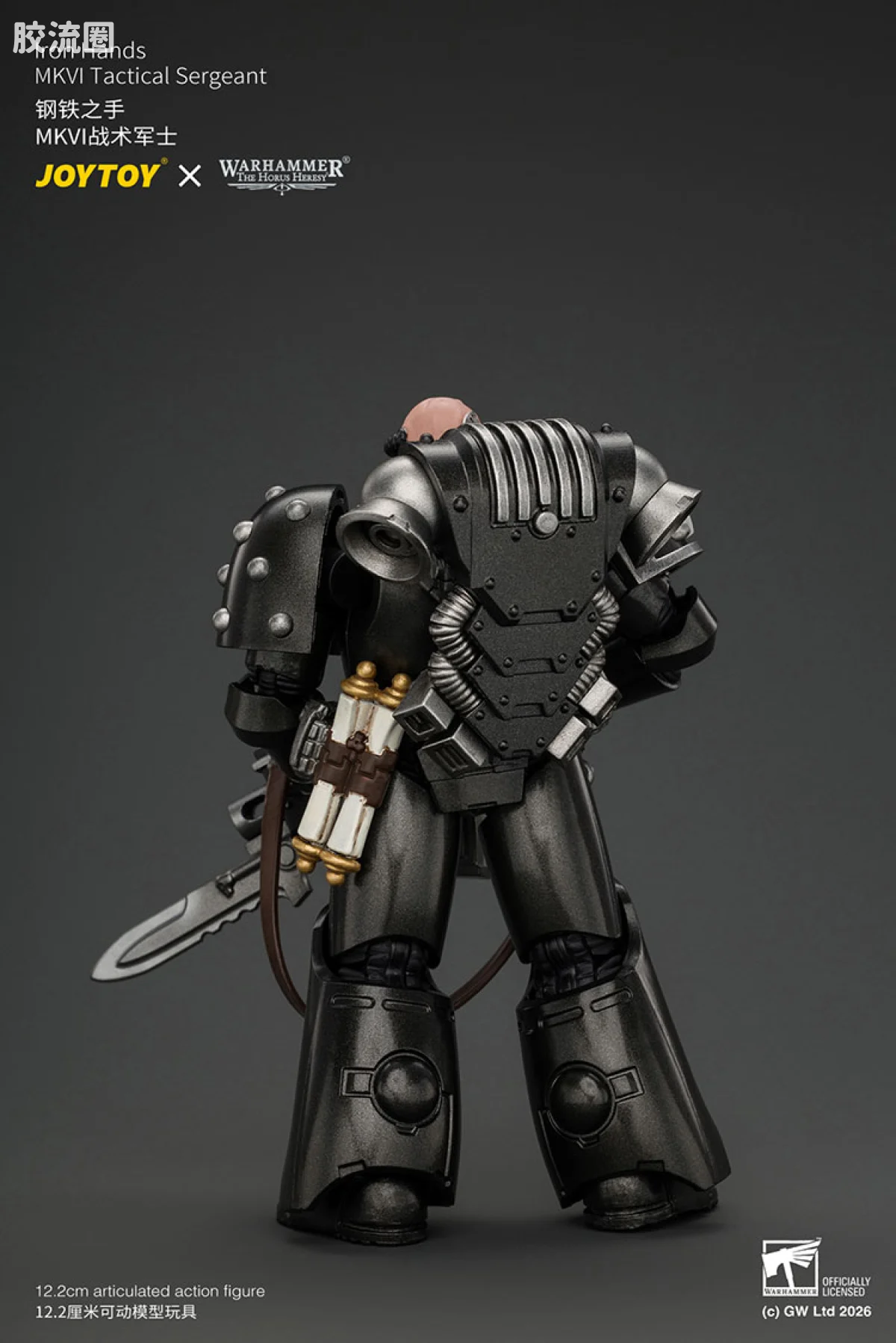 JOYTOY x 战锤40K 其他星际战士战团 钢铁之手 MKVI战术军士 配备爆矢枪，等离子手枪和能量剑 - 图片