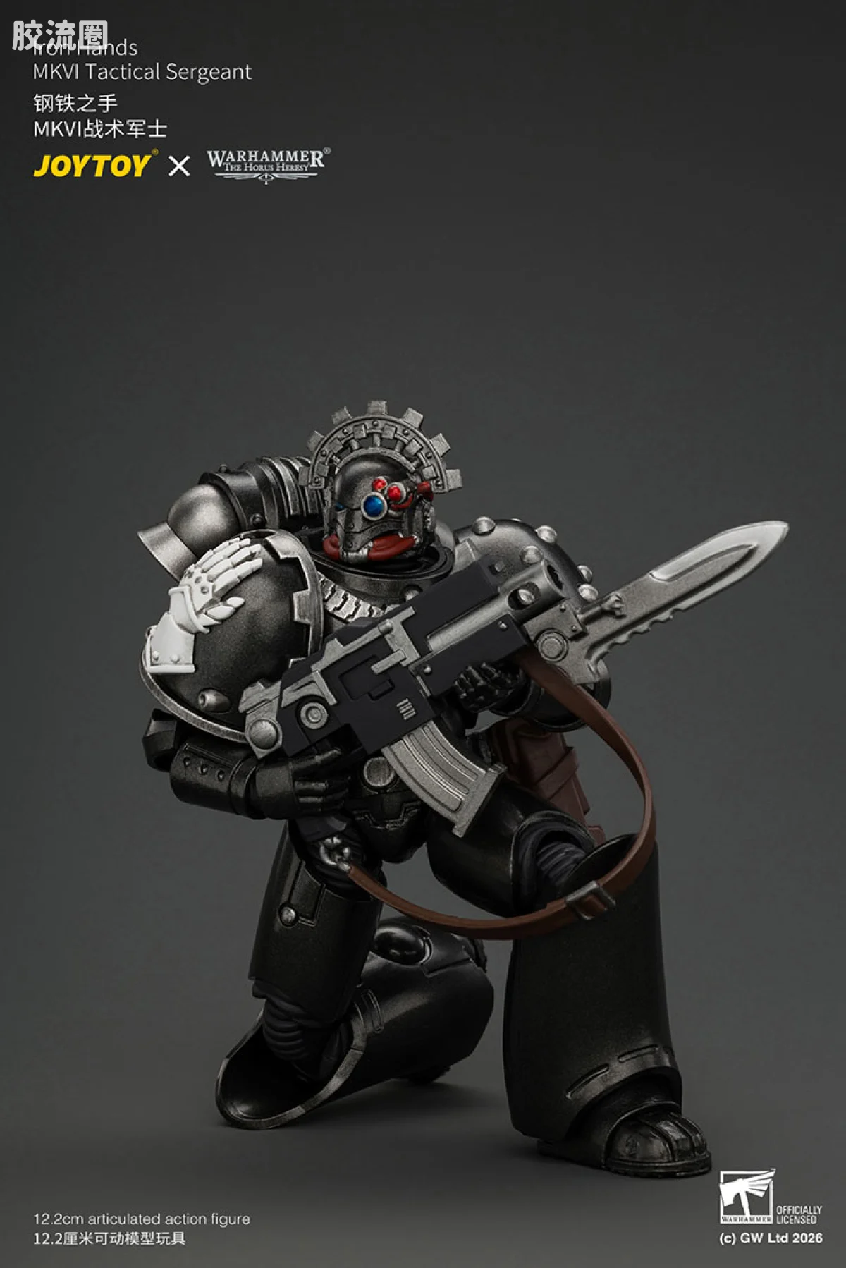 JOYTOY x 战锤40K 其他星际战士战团 钢铁之手 MKVI战术军士 配备爆矢枪，等离子手枪和能量剑 - 图片