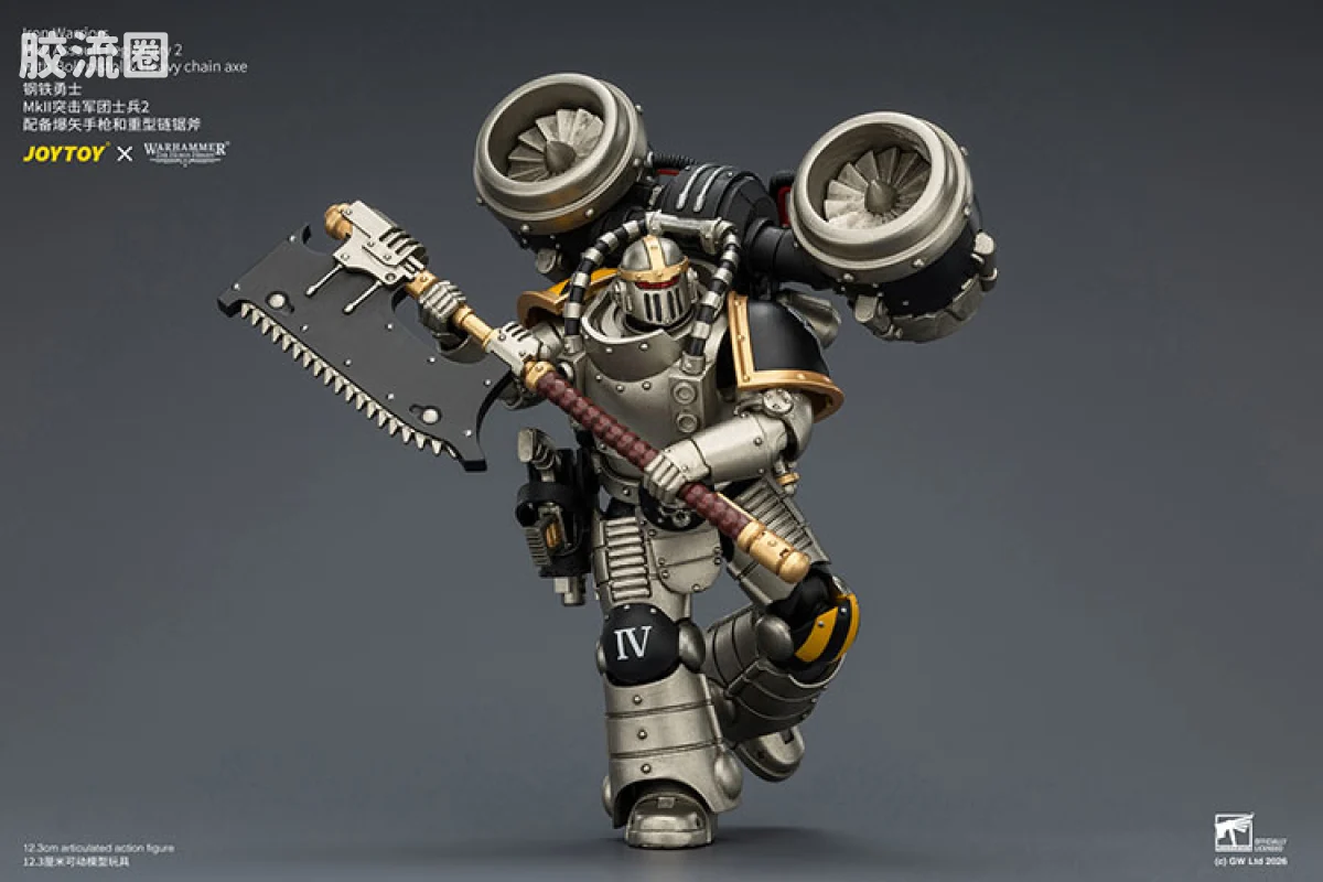 JOYTOY x 战锤40K null HH钢铁勇士 MK2突击军团士兵2 重型链锯斧和爆矢枪 - 图片