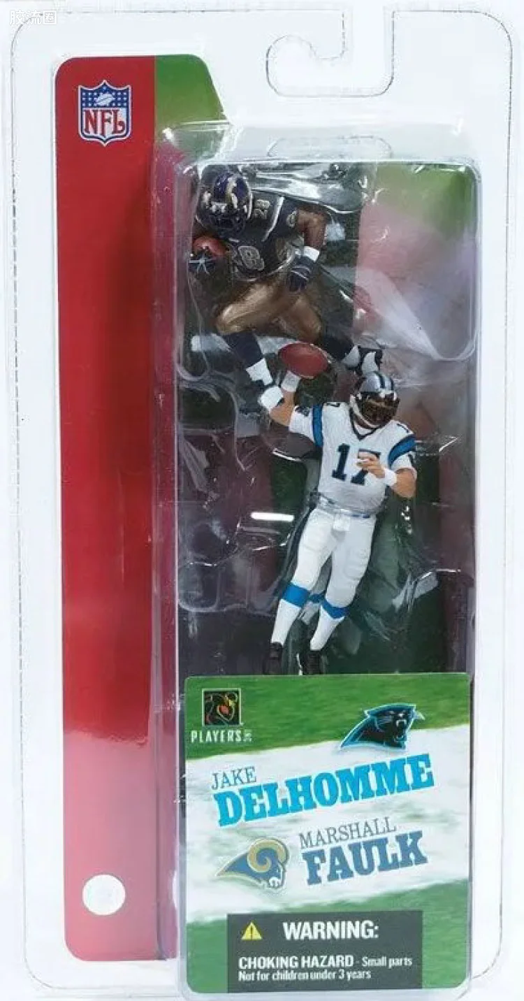 麦克法兰NFL美式足球系列玩具 3寸系列第2代 JAKE DELHOMME/MARSHALL FAULK