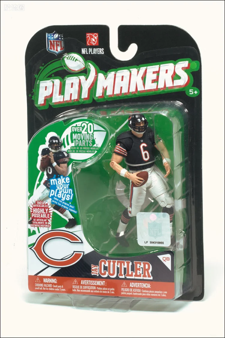 麦克法兰NFL美式足球系列玩具 PLAYMAKERS第1代 JAY CUTLER