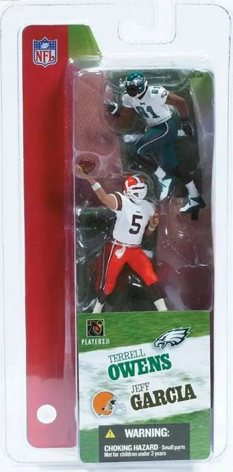 麦克法兰NFL美式足球系列玩具 3寸系列第2代 JEFF GARCIA/TERRELL OWENS
