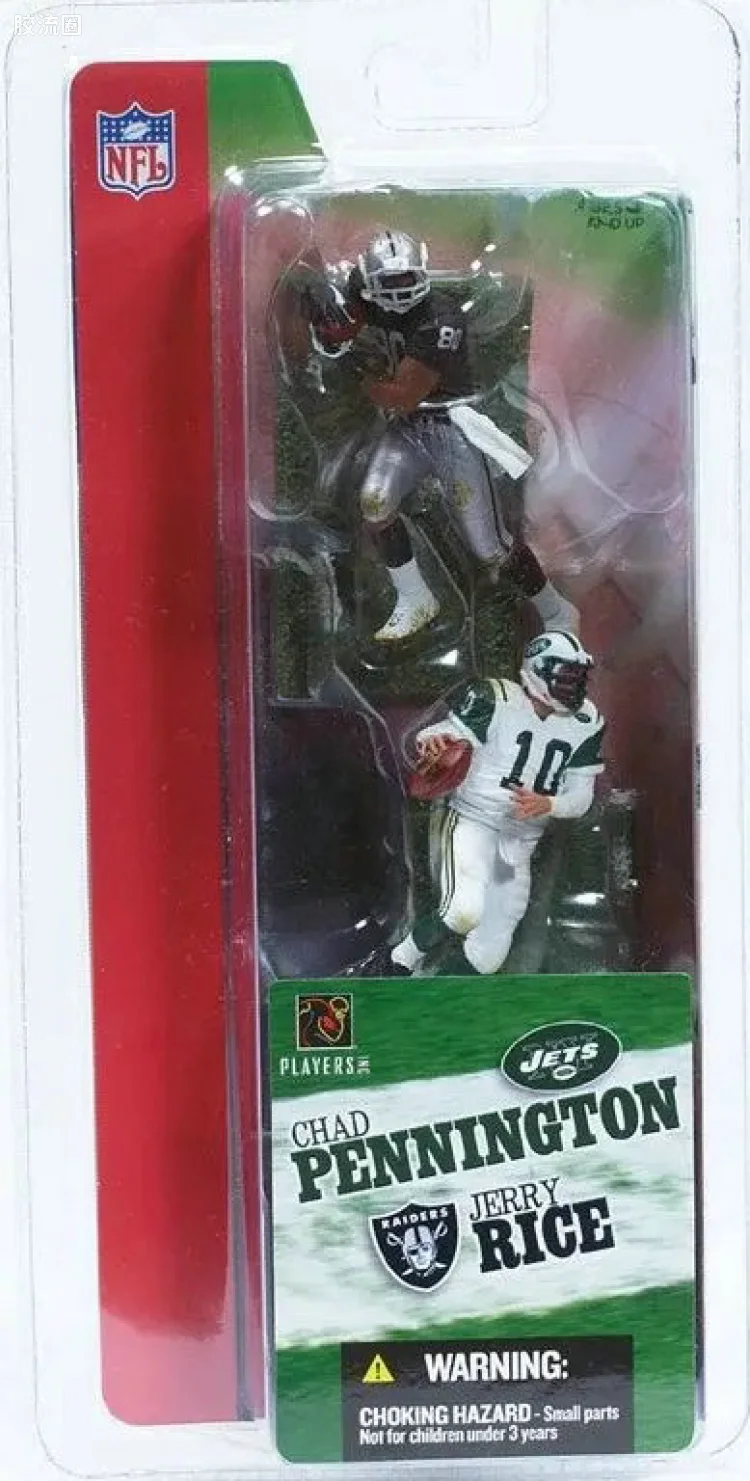 麦克法兰NFL美式足球系列玩具 3寸系列第1代 JERRY RICE/CHAD PENNINGTON
