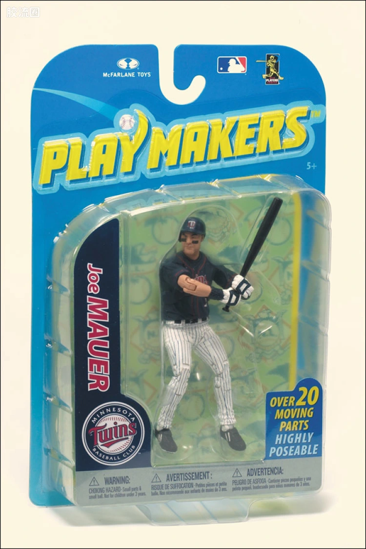 麦克法兰MLB棒球系列玩具 PLAYMAKERS 第2代 JOE MAUER (BATTING)