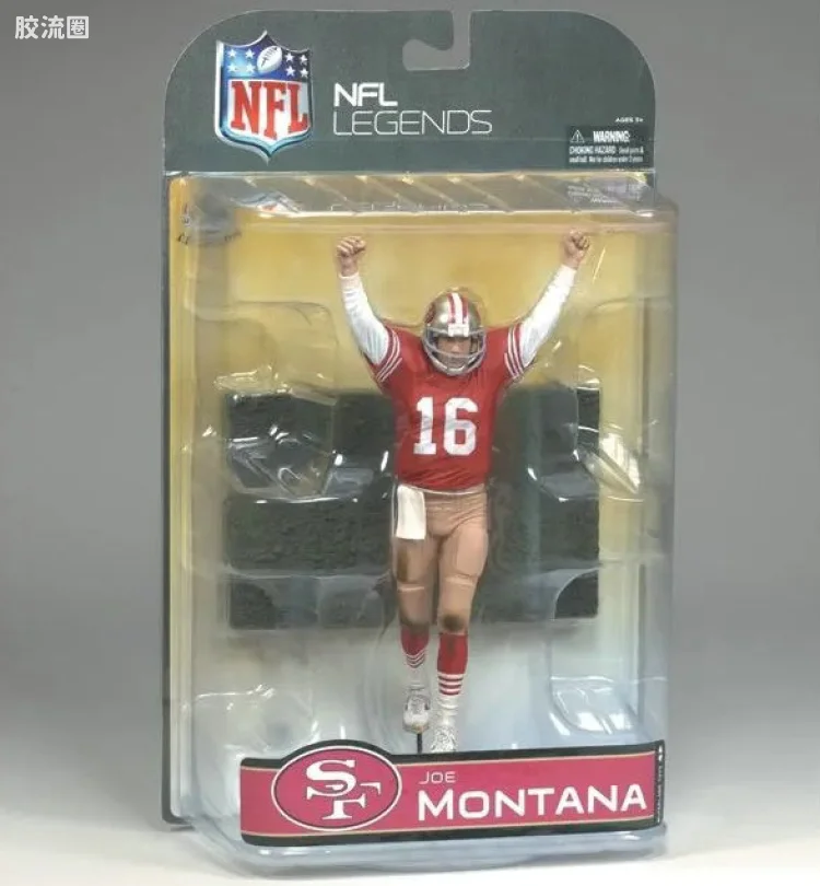 麦克法兰NFL美式足球系列玩具 传奇第4代 JOE MONTANA 2