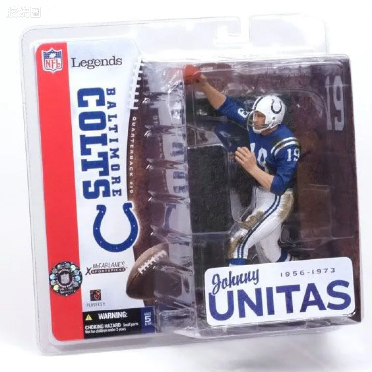 麦克法兰NFL美式足球系列玩具 传奇第1代 JOHNNY UNITAS
