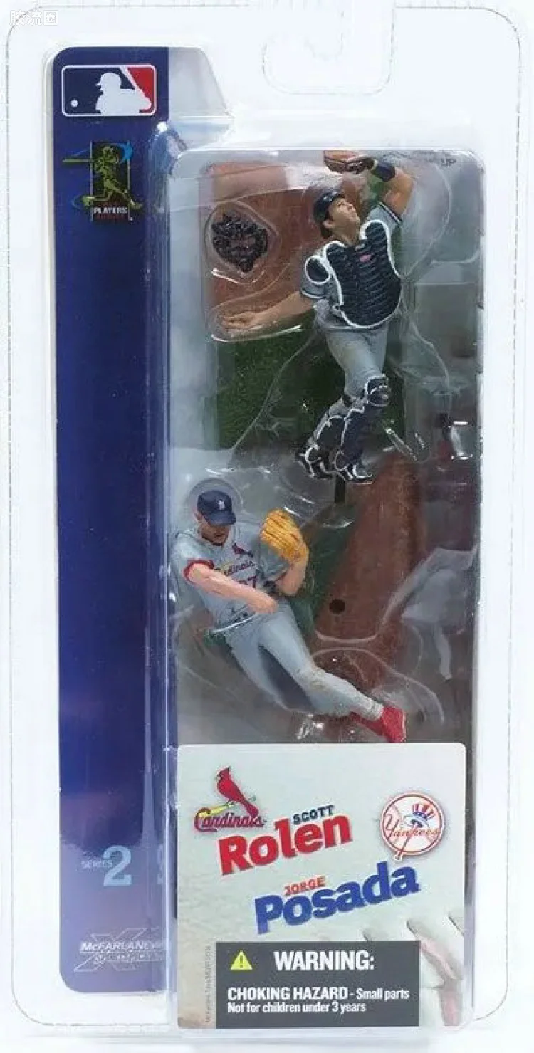 麦克法兰MLB棒球系列玩具 3寸系列第2代 JORGE POSADA/SCOTT ROLEN