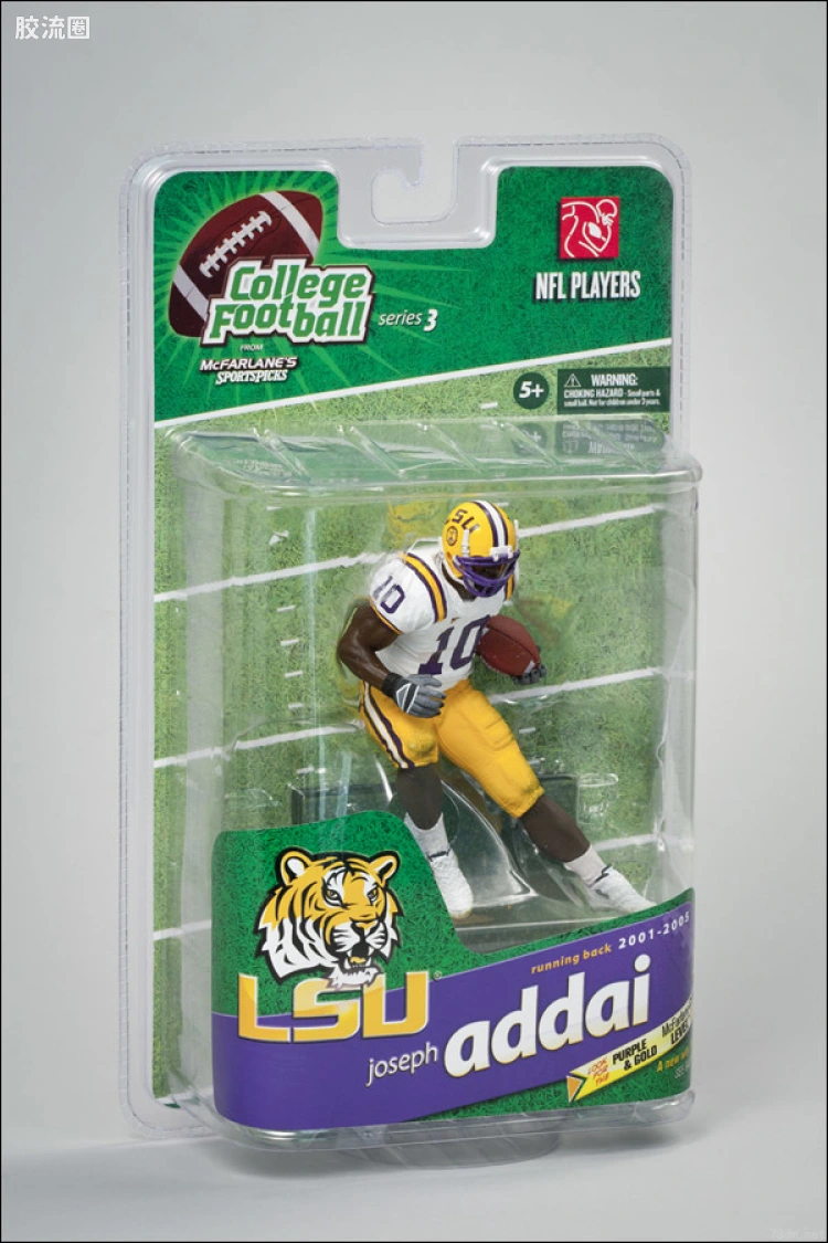 麦克法兰NFL美式足球系列玩具 COLLEGE第3代 JOSEPH ADDAI