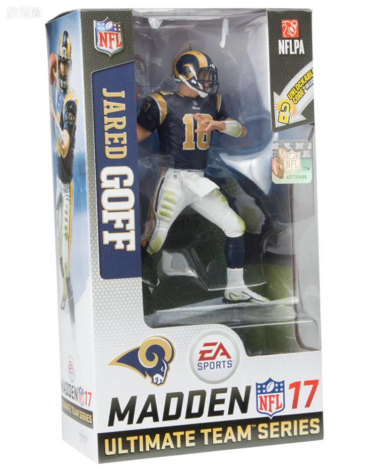 麦克法兰NFL美式足球系列玩具 Madden NFL 17 Ultimate Team Series 3 Jared Goff
