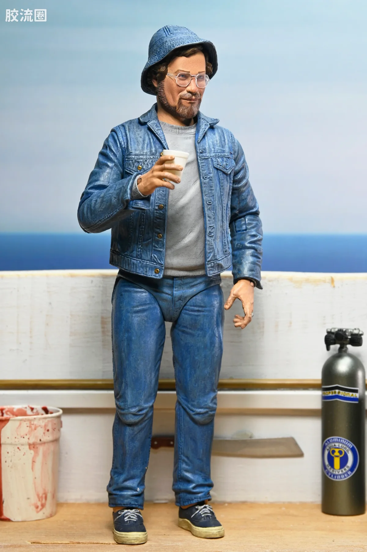 NECA 7寸可动人形系列 终极版/豪华版 大白鲨 50周年纪念 马特·胡珀 与山姆·昆特 - 图片