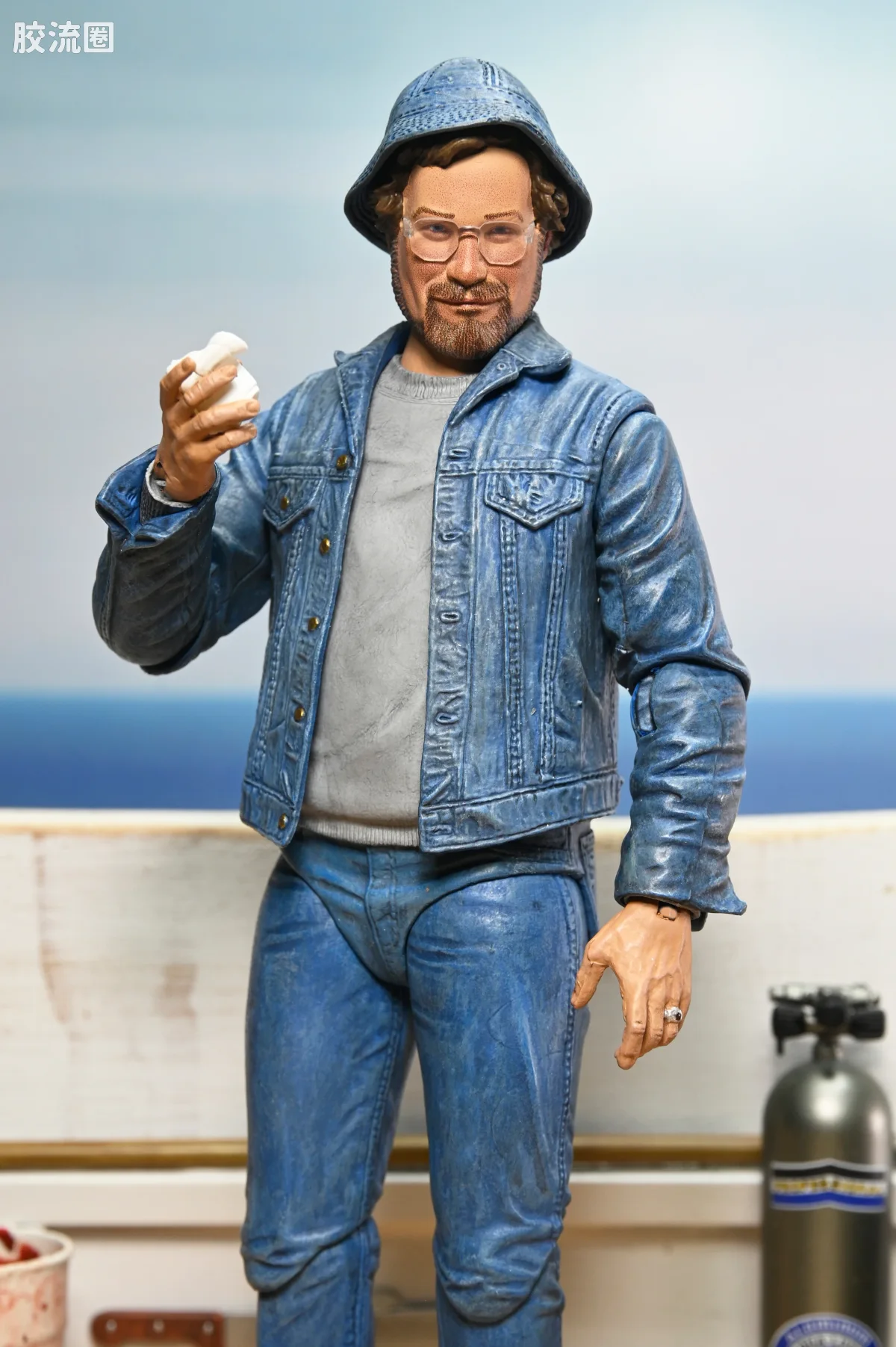 NECA 7寸可动人形系列 终极版/豪华版 大白鲨 50周年纪念 马特·胡珀 与山姆·昆特 - 图片