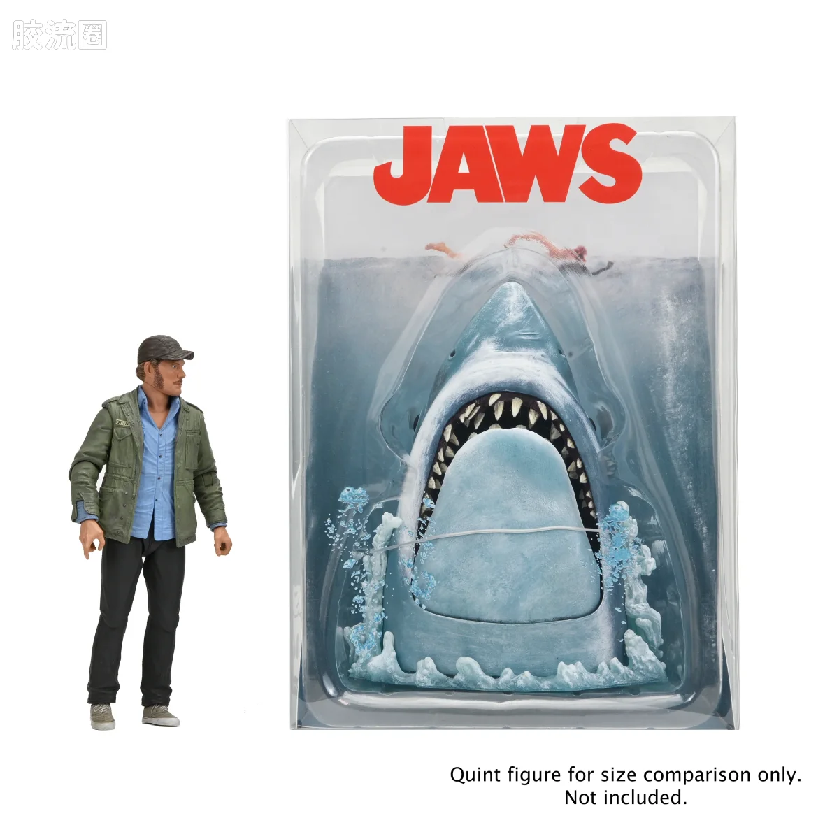 NECA 7寸可动人形系列 配件系列 大白鲨 50周年纪念 海报系列 展示摆件 - 图片