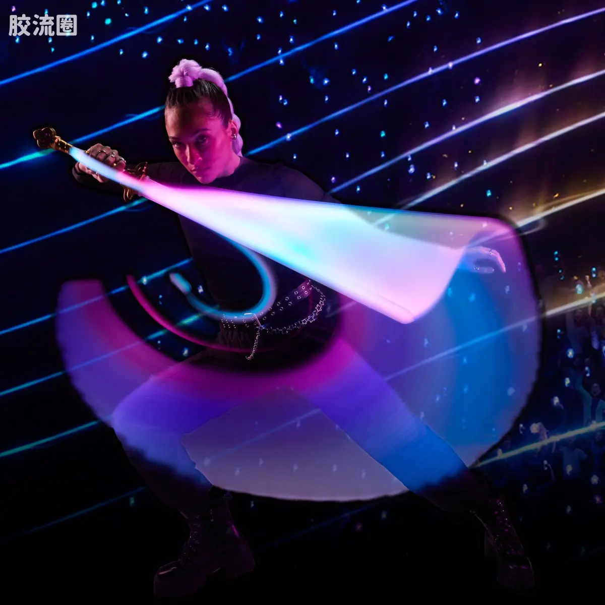 孩之宝综合系列 综合 KPOP 恶魔猎手 露米·赛恩-吉奥姆 高级电子剑 - 图片