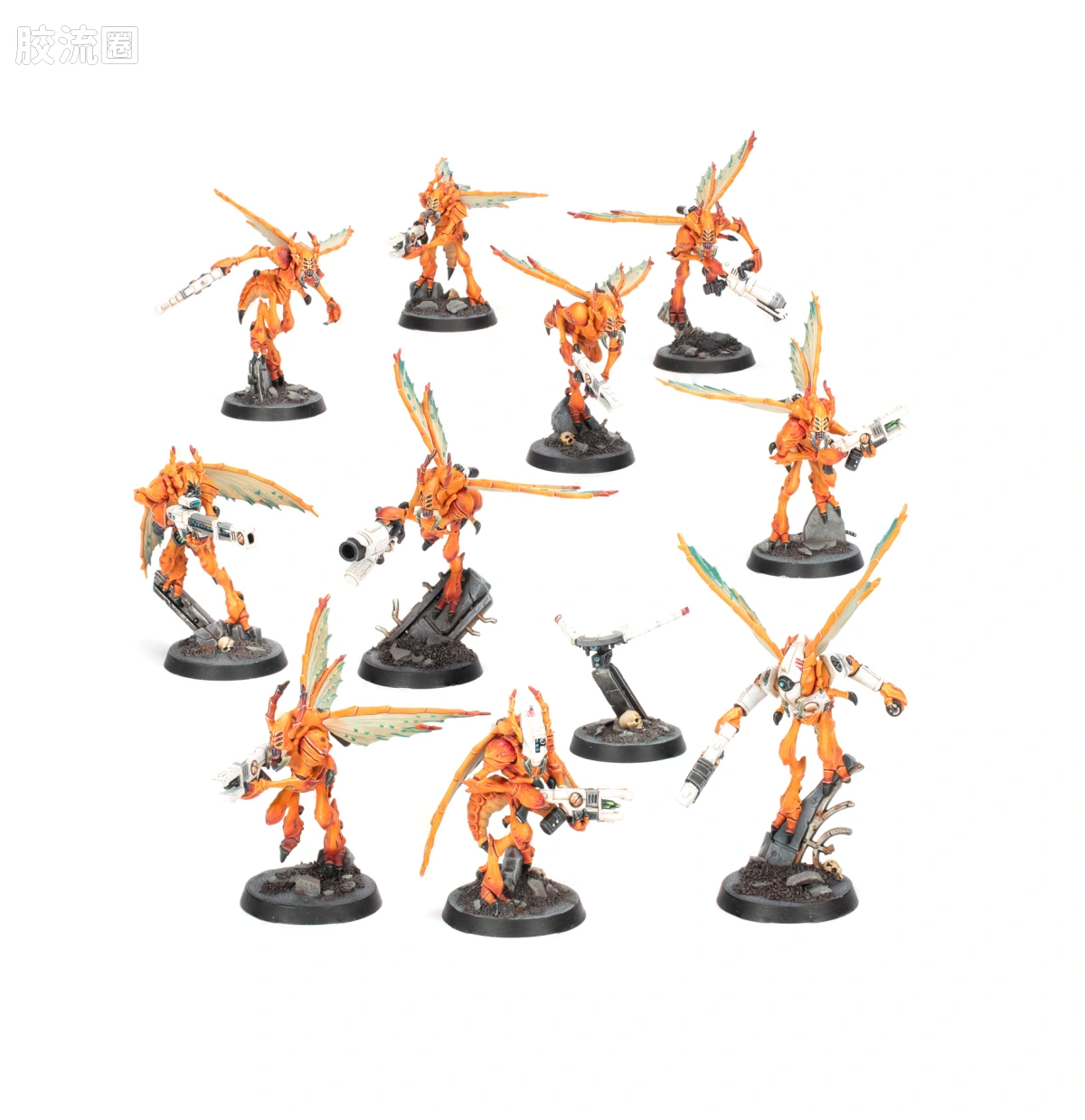 战锤40K T'au Empire 钛帝国 10版 杀戮小队 胡蜂尖翼 - 图片