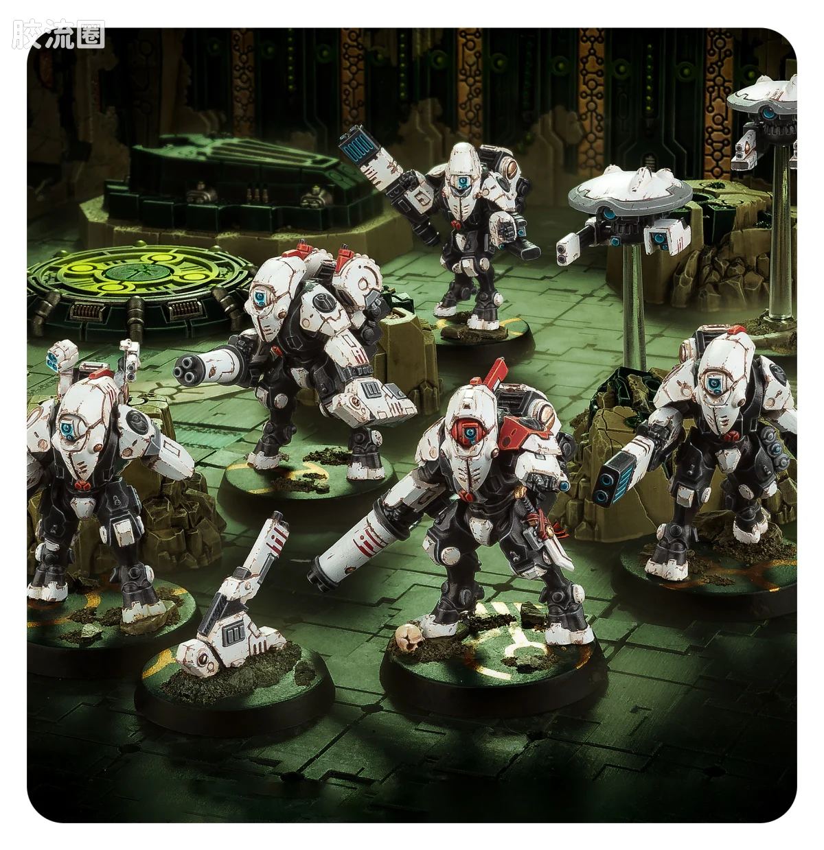 战锤40K T'au Empire 钛帝国 10版 杀戮小队 XV26隐形战斗服 - 图片