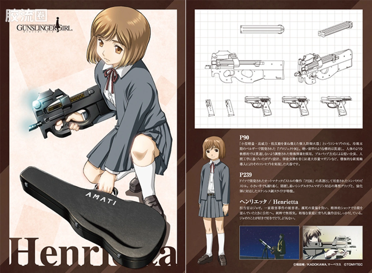 LITTLE ARMORY 系列 LAGG系列 LA-GG01 <神枪少女> 荷莉叶特 P90冲锋枪&P239手枪 - 图片