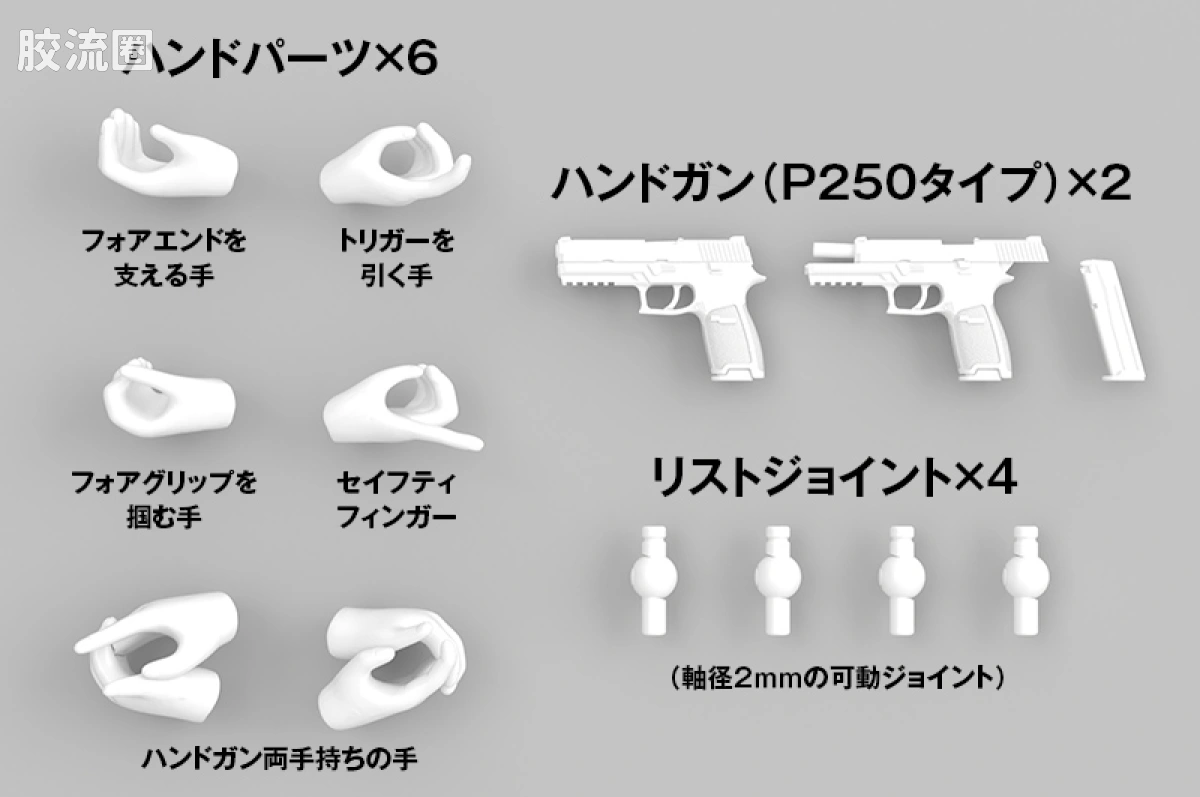 LITTLE ARMORY 系列 OP系列 LA-OP23 女神装置用持枪手型2（白色） - 图片