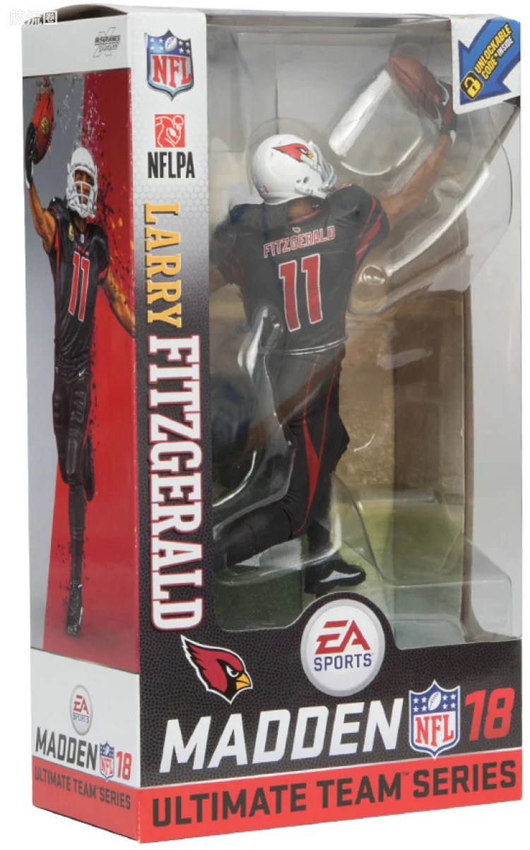 麦克法兰NFL美式足球系列玩具 Madden NFL 18 Ultimate Team Series 1 LARRY FITZGERALD