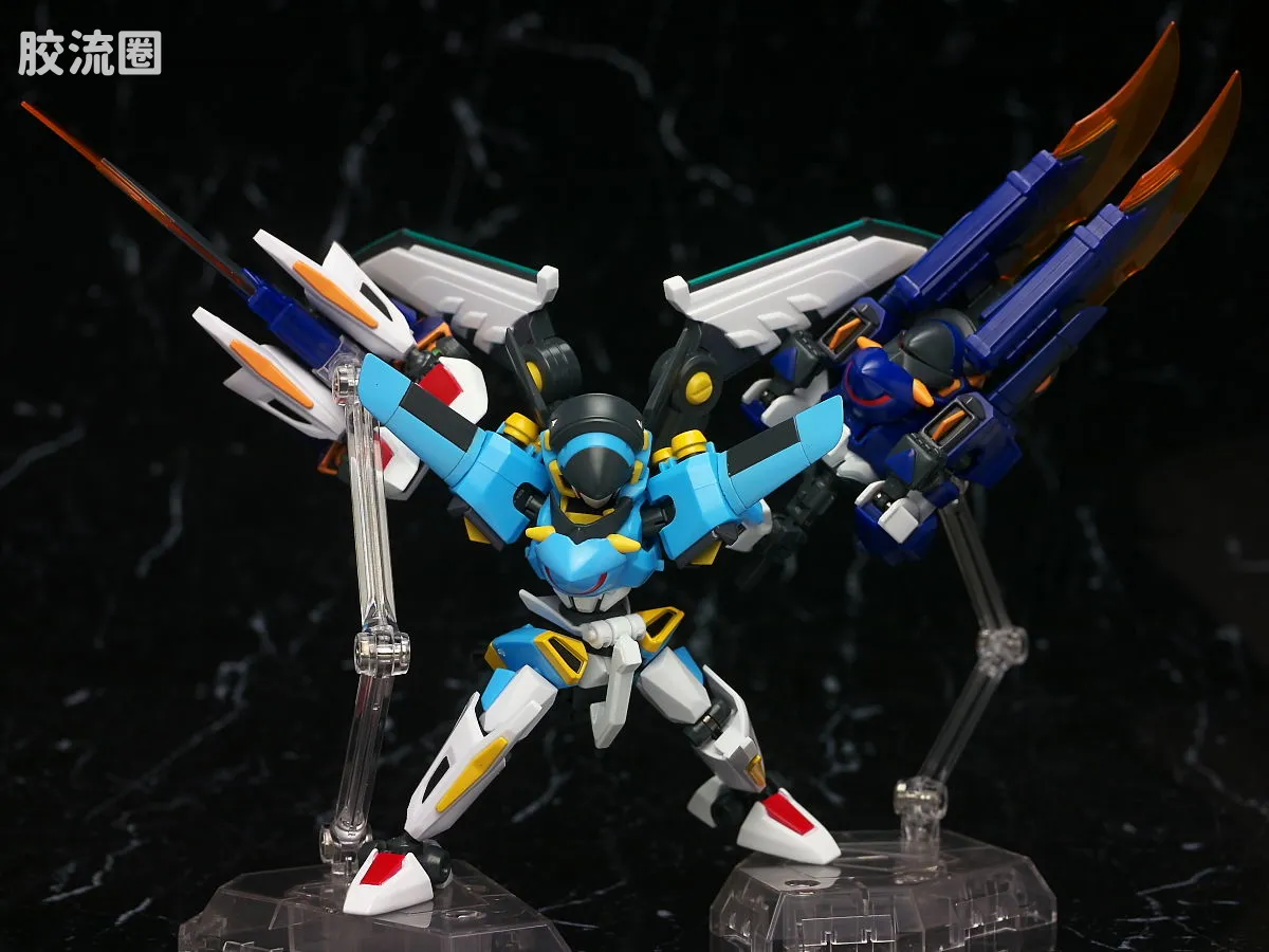万代纸箱战机系列拼装模型 Z-MODE 完成品 LBX 伊卡洛斯-强袭 & LBX 伊卡洛斯-零式 - 图片