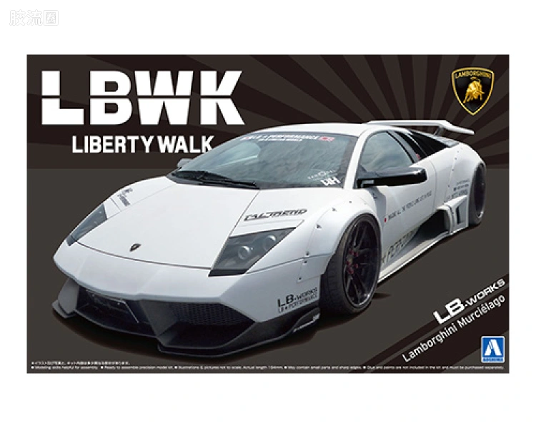 青岛社汽车拼装模型系列 1/24 Liberty Walk LBワークス ランボルギーニ ムルシエラゴ Ver.1