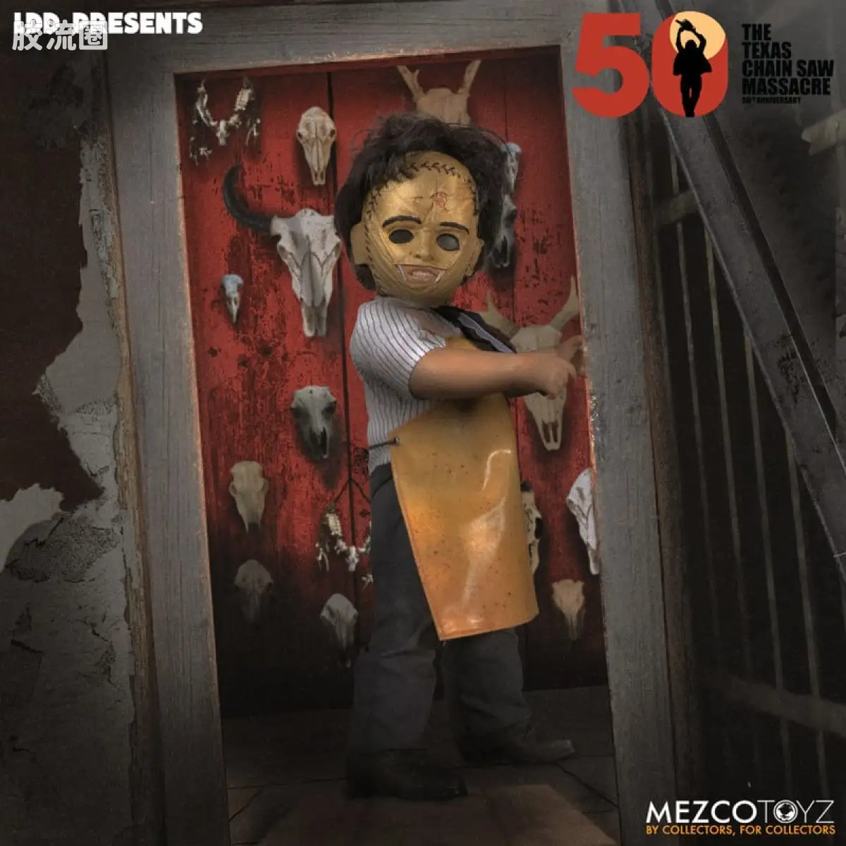 Mezco 娃娃系列 活死人娃娃系列 德州电锯杀人狂 (1974)：人皮脸 - 豪华版 - 图片