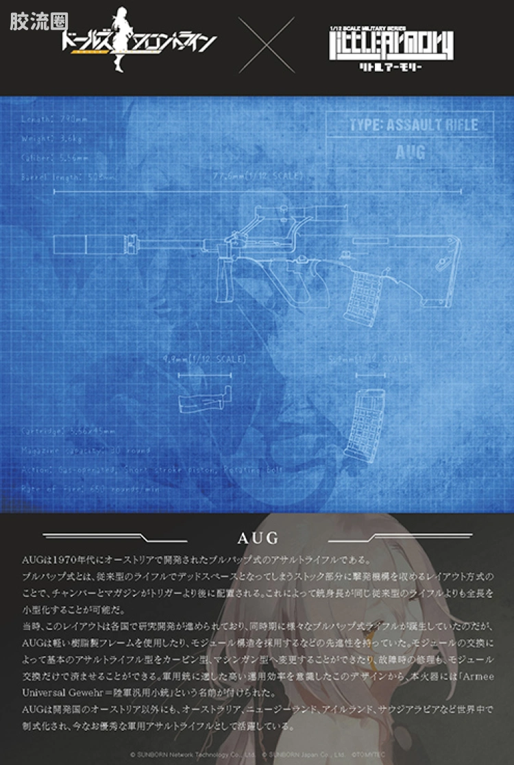 LITTLE ARMORY 系列 LITTLE ARMORY Doll Frontline系列 LADF19 AUG突击步枪 - 图片