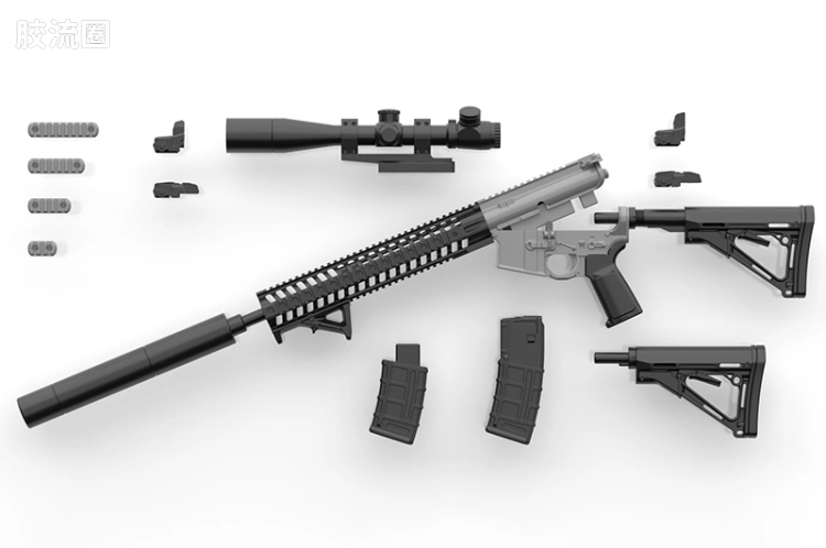 LITTLE ARMORY 系列 LITTLE ARMORY Doll Frontline系列 LADF24 ST AR-15突击步枪 - 图片