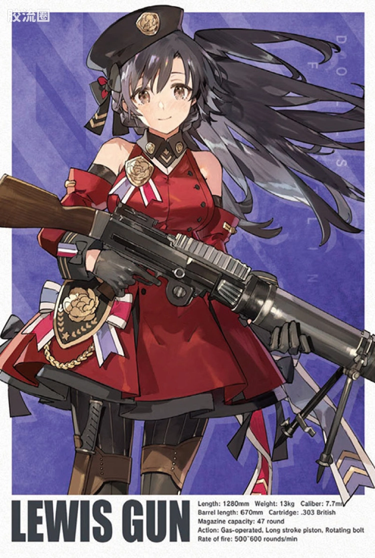 LITTLE ARMORY 系列 LITTLE ARMORY Doll Frontline系列 LADF32 刘易斯轻机枪 - 图片