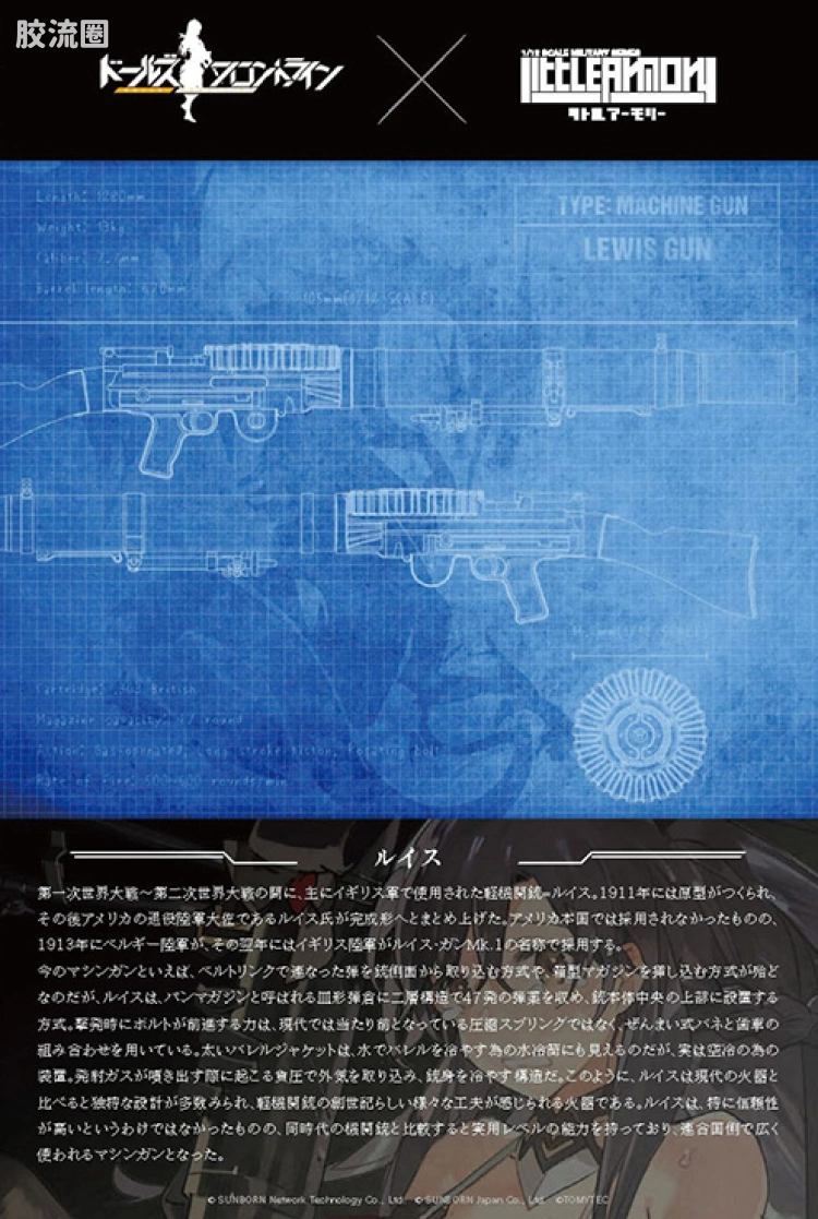 LITTLE ARMORY 系列 LITTLE ARMORY Doll Frontline系列 LADF32 刘易斯轻机枪 - 图片