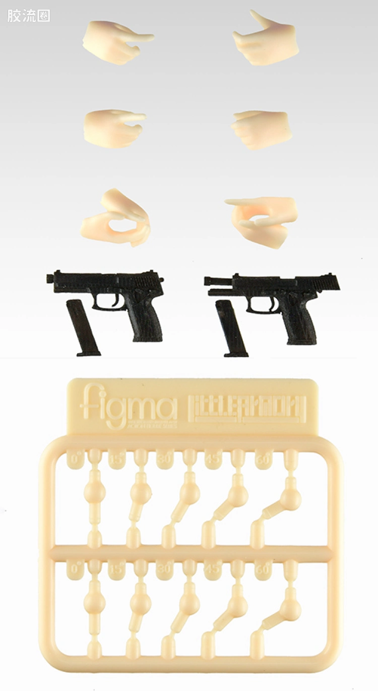 LITTLE ARMORY 系列 OP系列 LAOP12 figma专用 持枪手掌零件2 手枪套组 - 图片