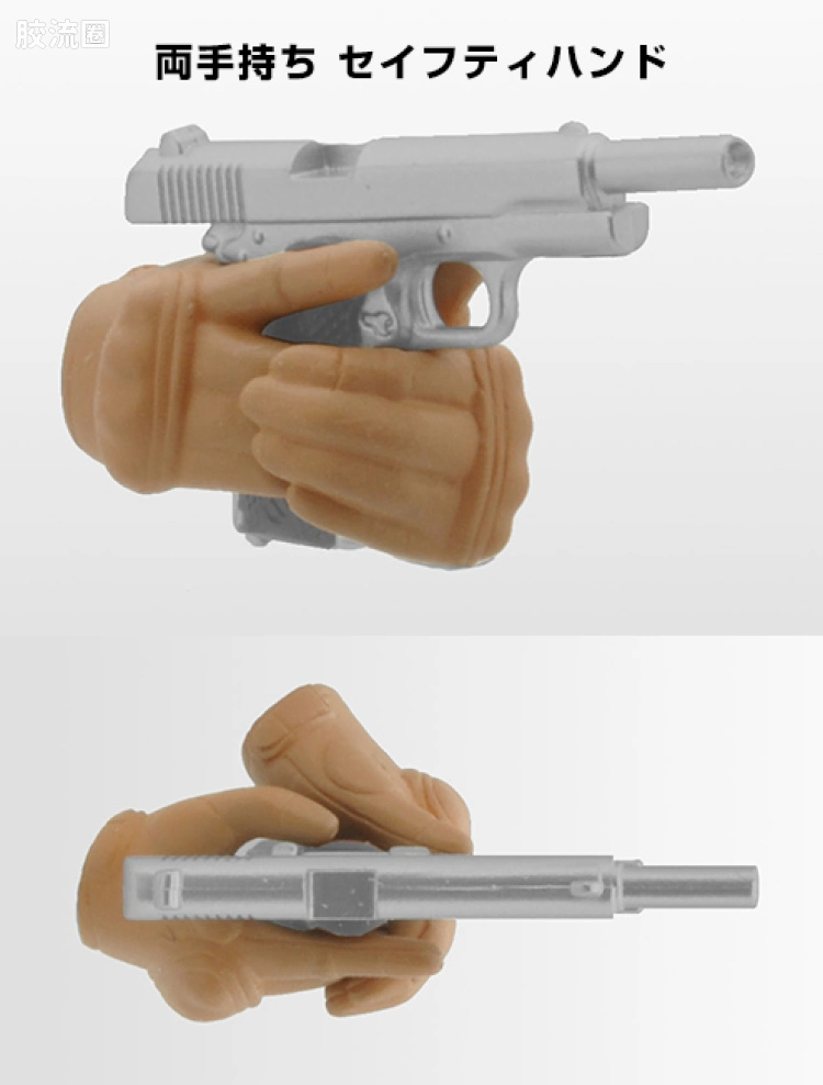 LITTLE ARMORY 系列 OP系列 LAOP06 figma专用战术手套2 手枪套装(棕黄色) - 图片