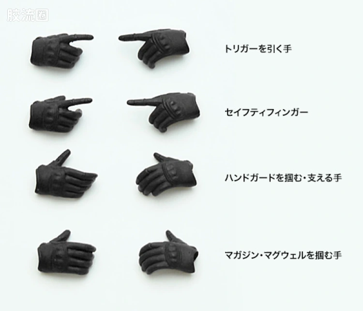 LITTLE ARMORY 系列 OP系列 OP03 figma用造型手 (隐形黑) - 图片