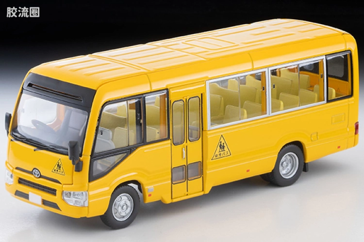 多美卡金属车系列 TOMICA LIMITED VINTAGE NEO LV-N348a 丰田 Coaster 幼儿专用车（黄）