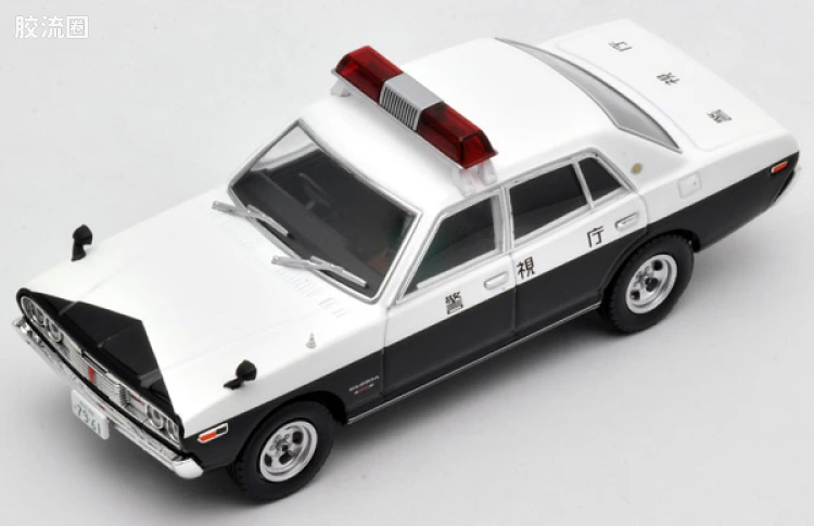 多美卡金属车系列 TOMICA LIMITED VINTAGE 43 LV-N43 西部警察01 西部警察PART-II 第一话『大门军团・激战再起―冲田登场―』日产 Gloria 巡逻车 (白/黑)