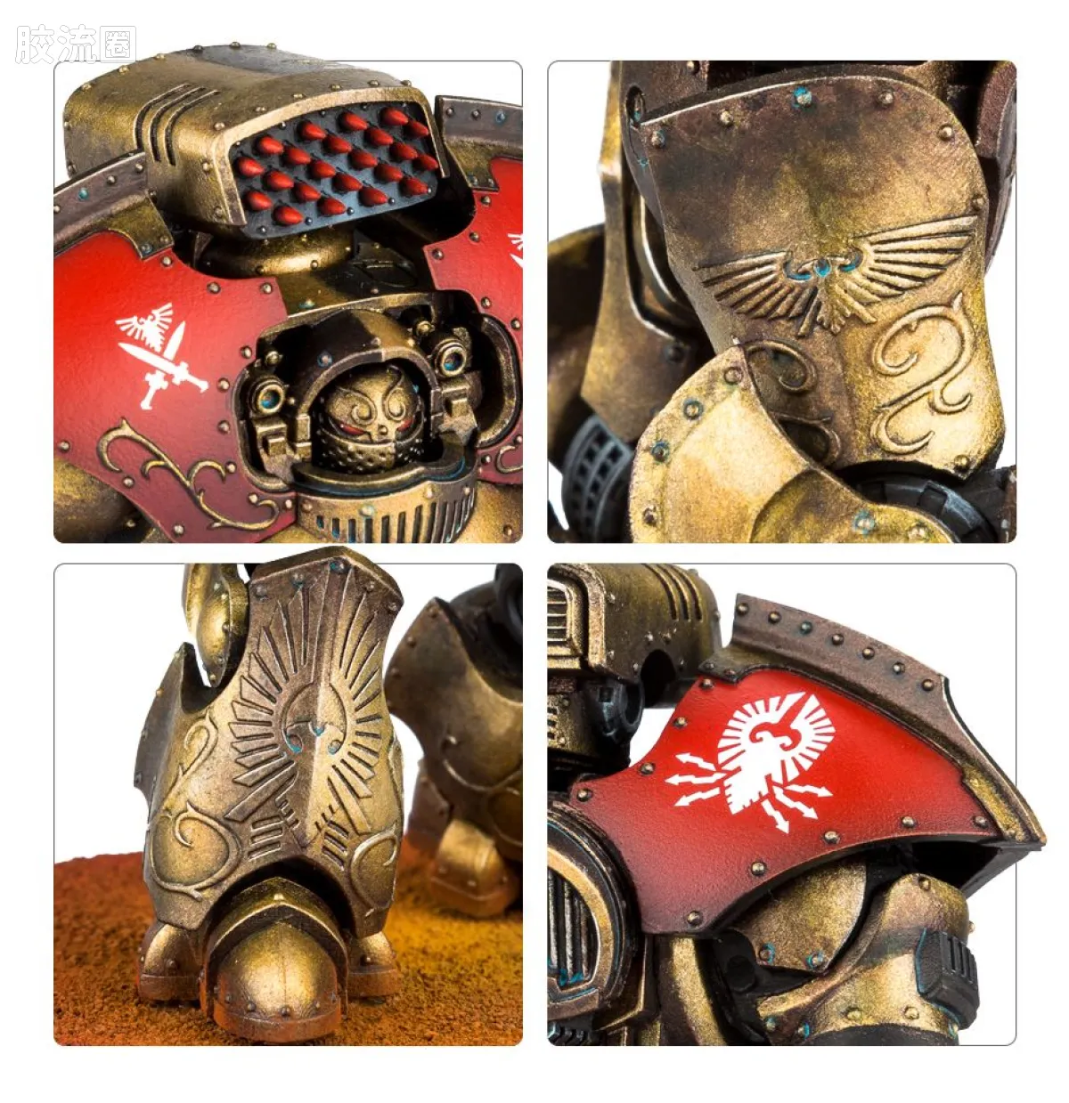 战锤40K Adeptus Custodes 帝皇禁军 禁军泰利蒙重型无畏机身 - 图片