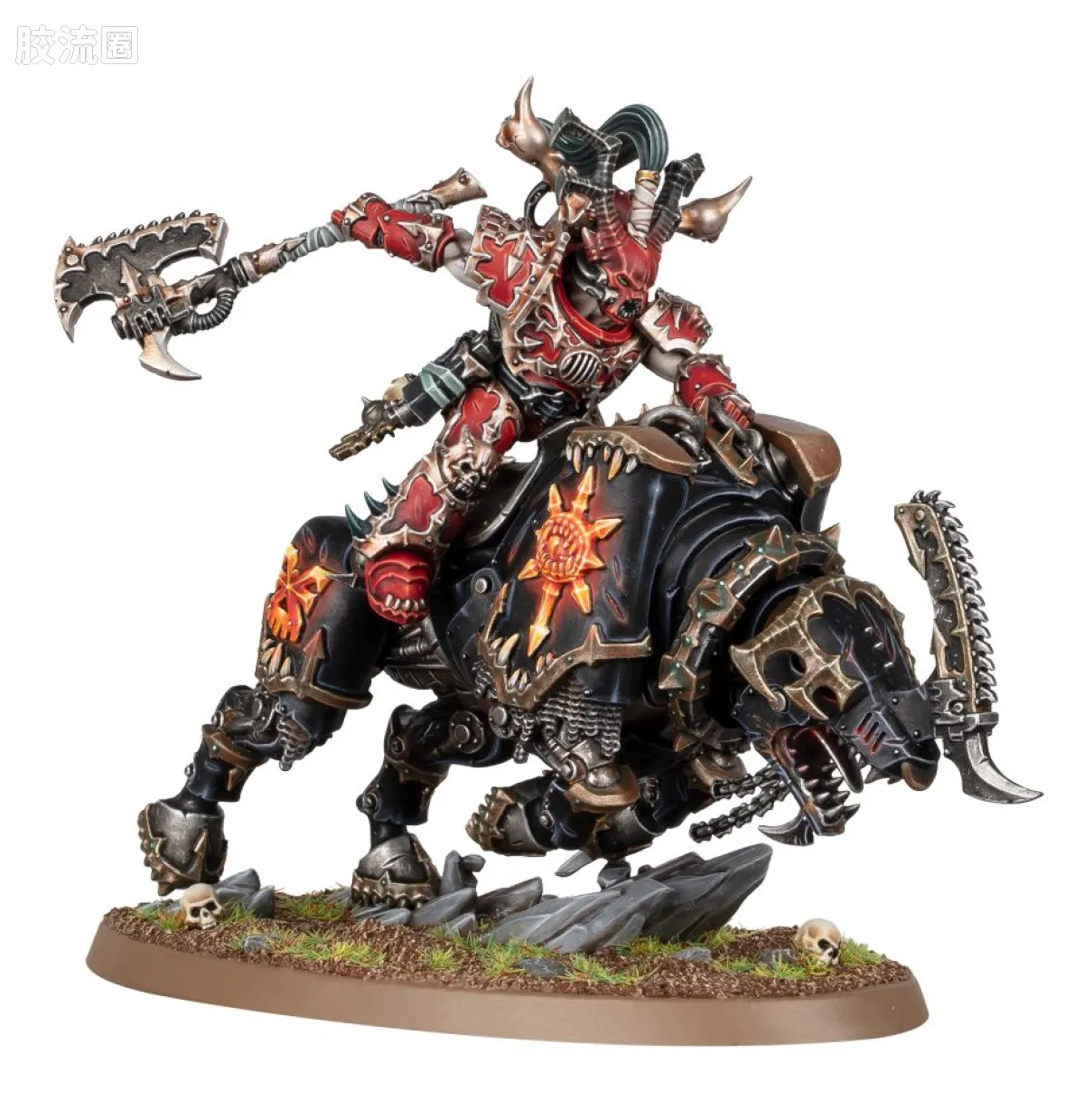战锤40K World Eaters 吞世者 9版 乘坐铁甲兽的 吞世者领主 - 图片
