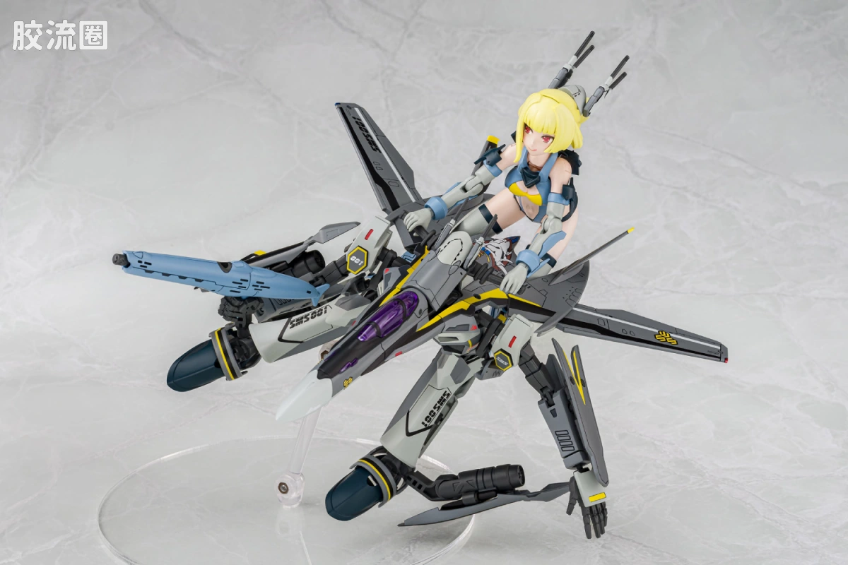 青岛社动漫题材拼装模型 ACKF V.F.G系列 VF-25S 超级梅塞亚 - 图片