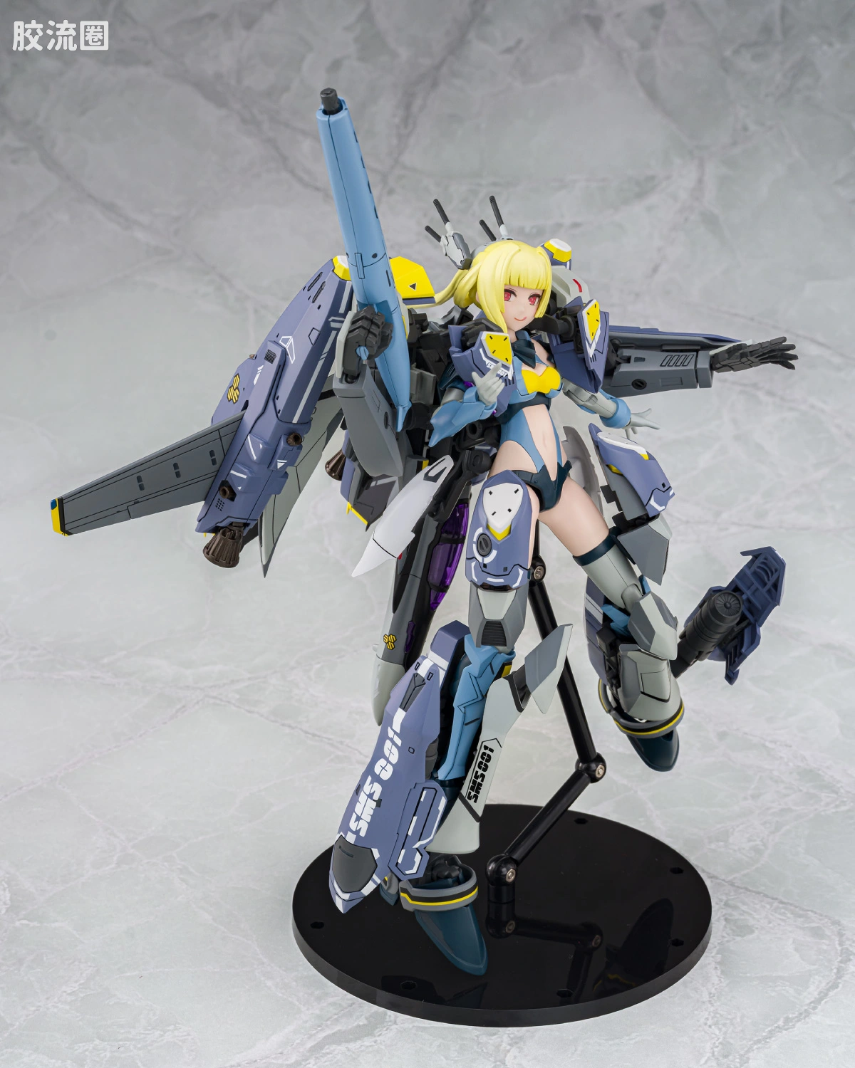 青岛社动漫题材拼装模型 ACKF V.F.G系列 VF-25S 超级梅塞亚 - 图片