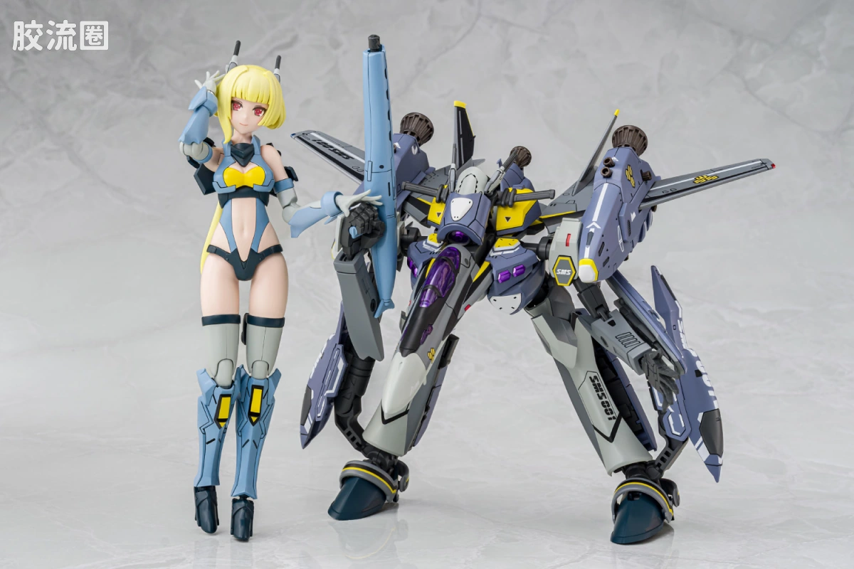 青岛社动漫题材拼装模型 ACKF V.F.G系列 VF-25S 超级梅塞亚 - 图片
