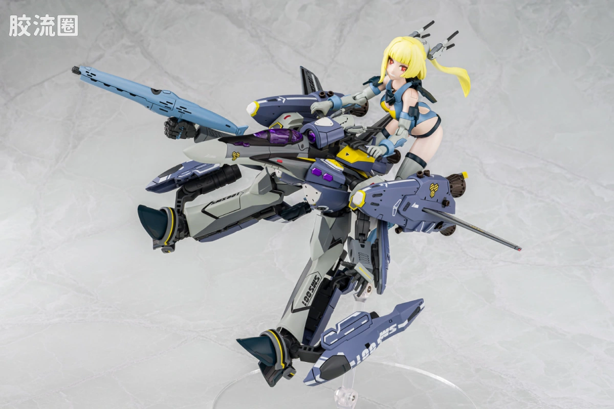 青岛社动漫题材拼装模型 ACKF V.F.G系列 VF-25S 超级梅塞亚 - 图片