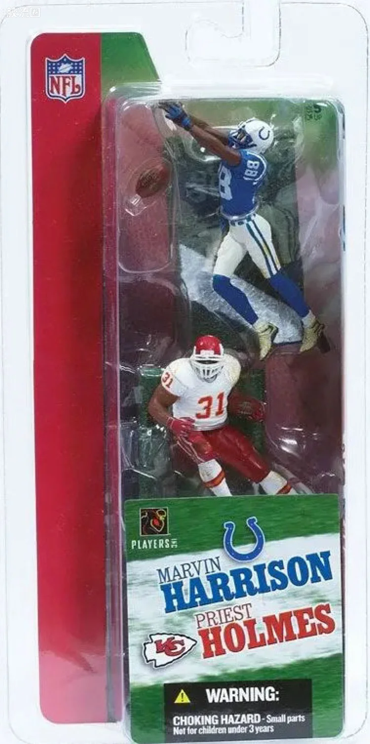 麦克法兰NFL美式足球系列玩具 3寸系列第1代 MARVIN HARRISON/PRIEST HOLMES