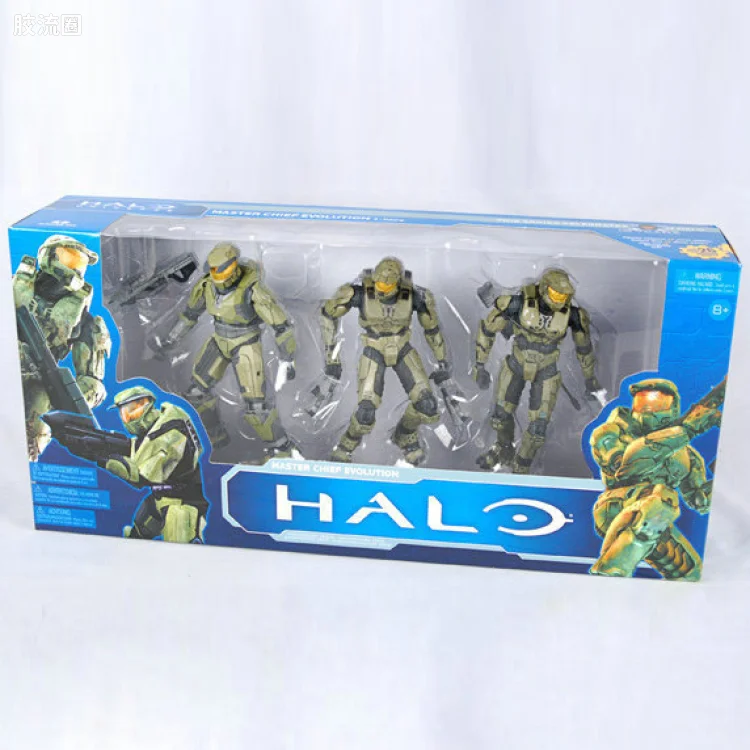 麦克法兰游戏与动画系列 HALO: ANNIVERSARY SERIES 1 - BOXED 3-PACKS MASTER CHIEF EVOLUTION