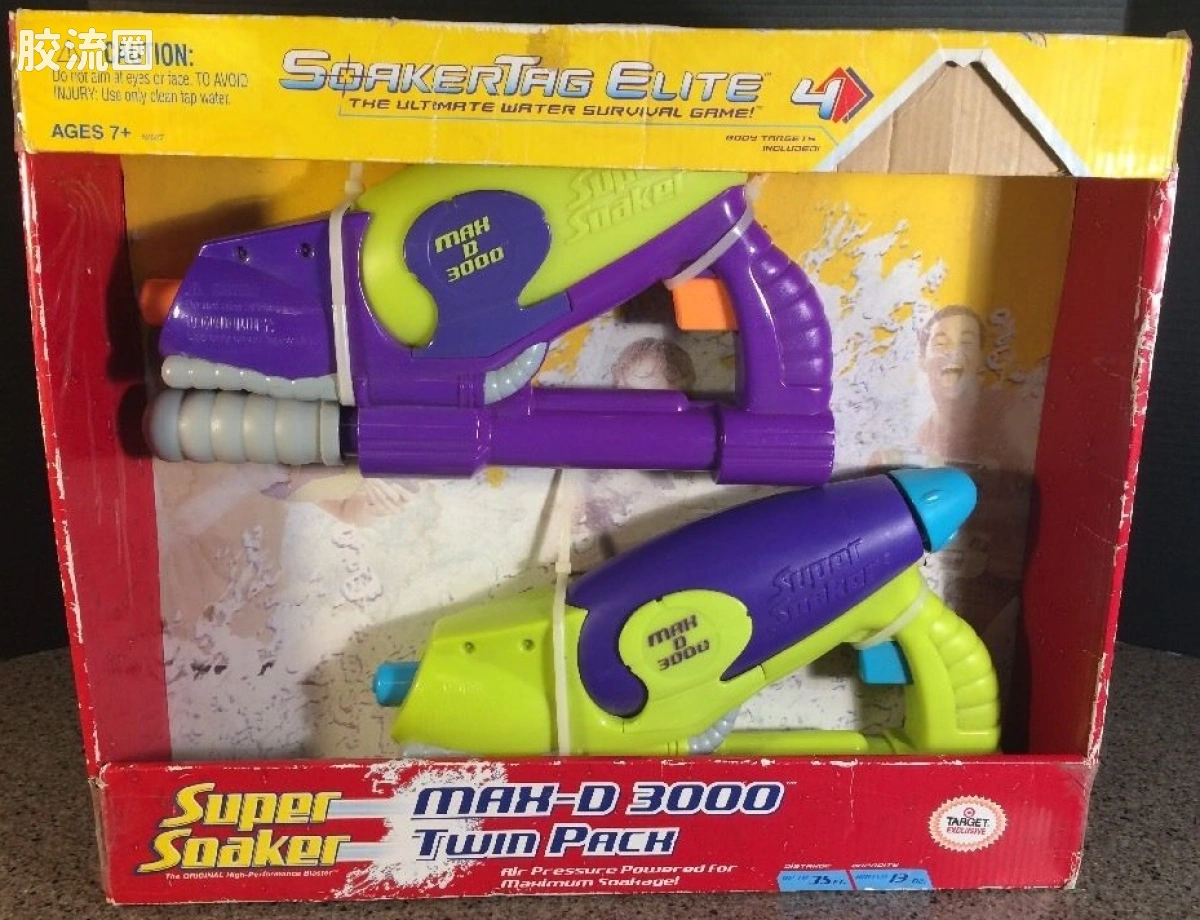 SUPER SOAKER系列 SoakerTag Elite MAX-D 3000 Twin Pack 黄紫&紫黄配色双支装