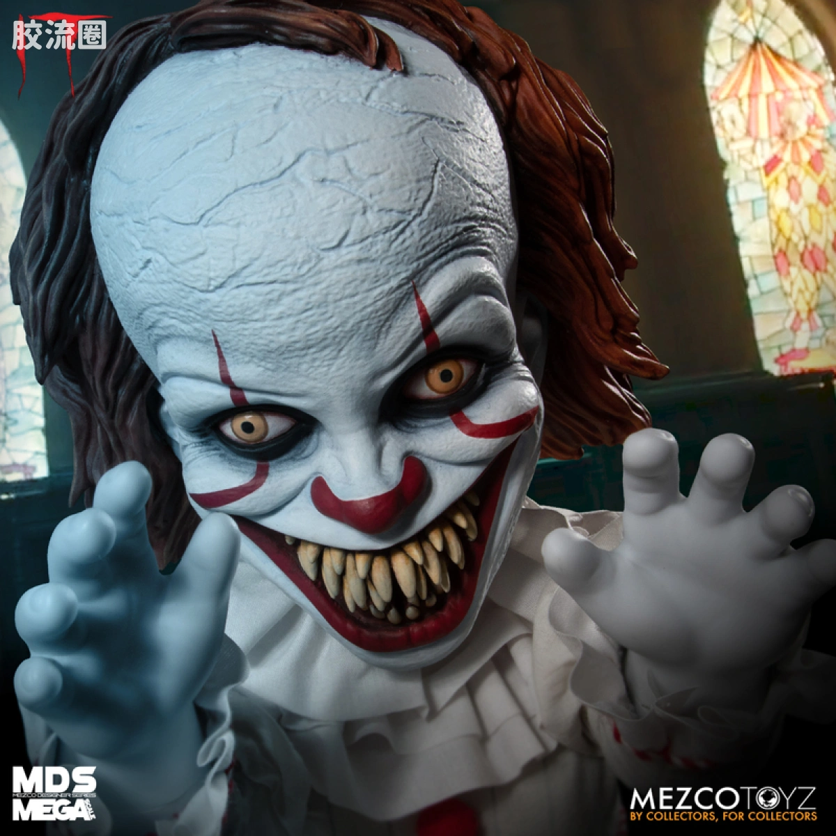 Mezco 大尺寸系列 巨大系列 小丑回魂 发声邪恶小丑潘尼怀斯 - 图片