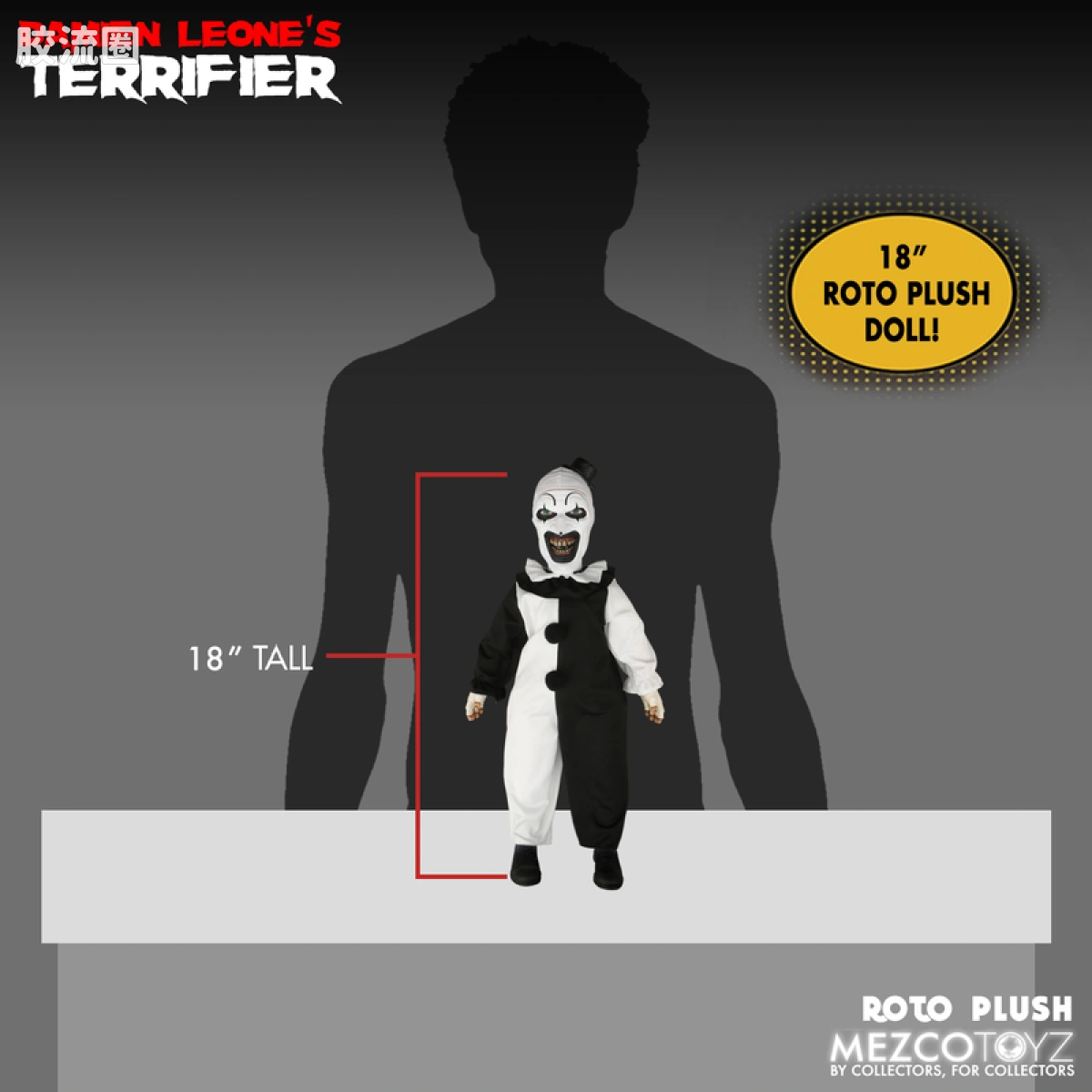 Mezco 娃娃系列 Roto Plush/毛绒玩偶系列 断魂小丑 小丑亚特 - 图片