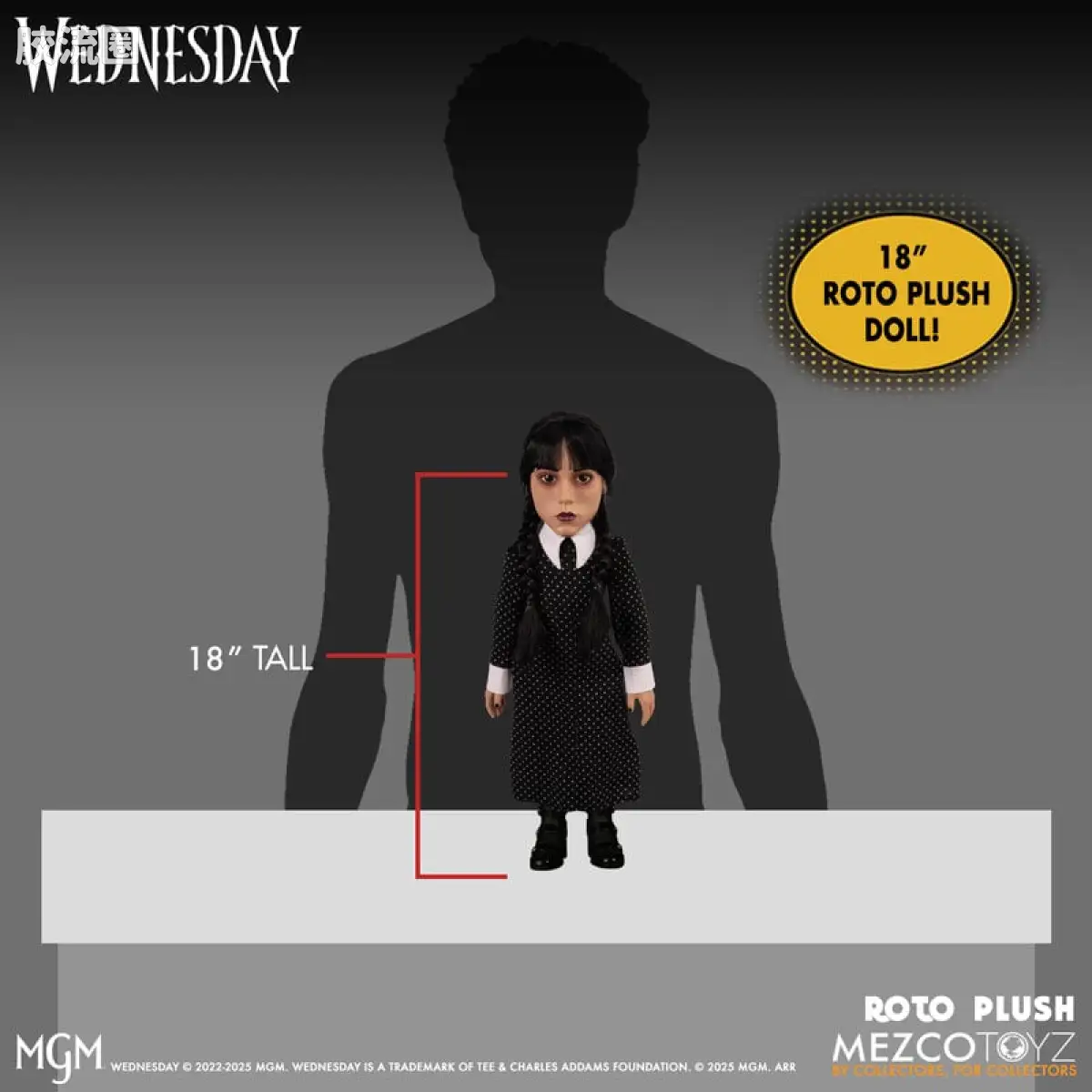Mezco 娃娃系列 Roto Plush/毛绒玩偶系列 星期三 - 图片